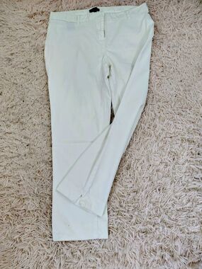 Rafaella Studio Classic Straight Leg Tailored Pants in White 12P
